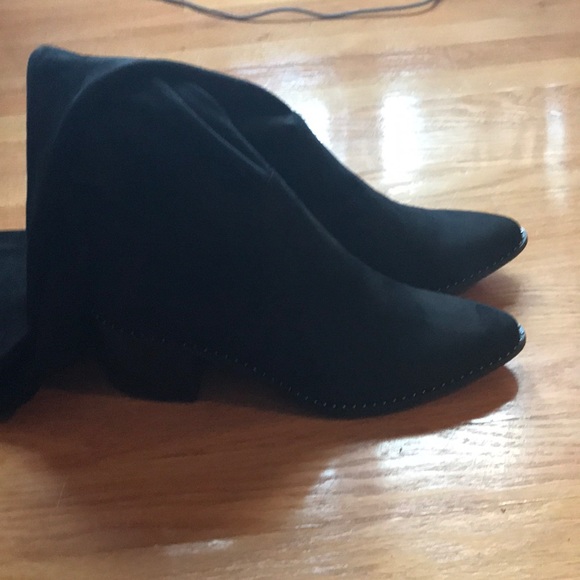 Over the knee suede boots.  NWB